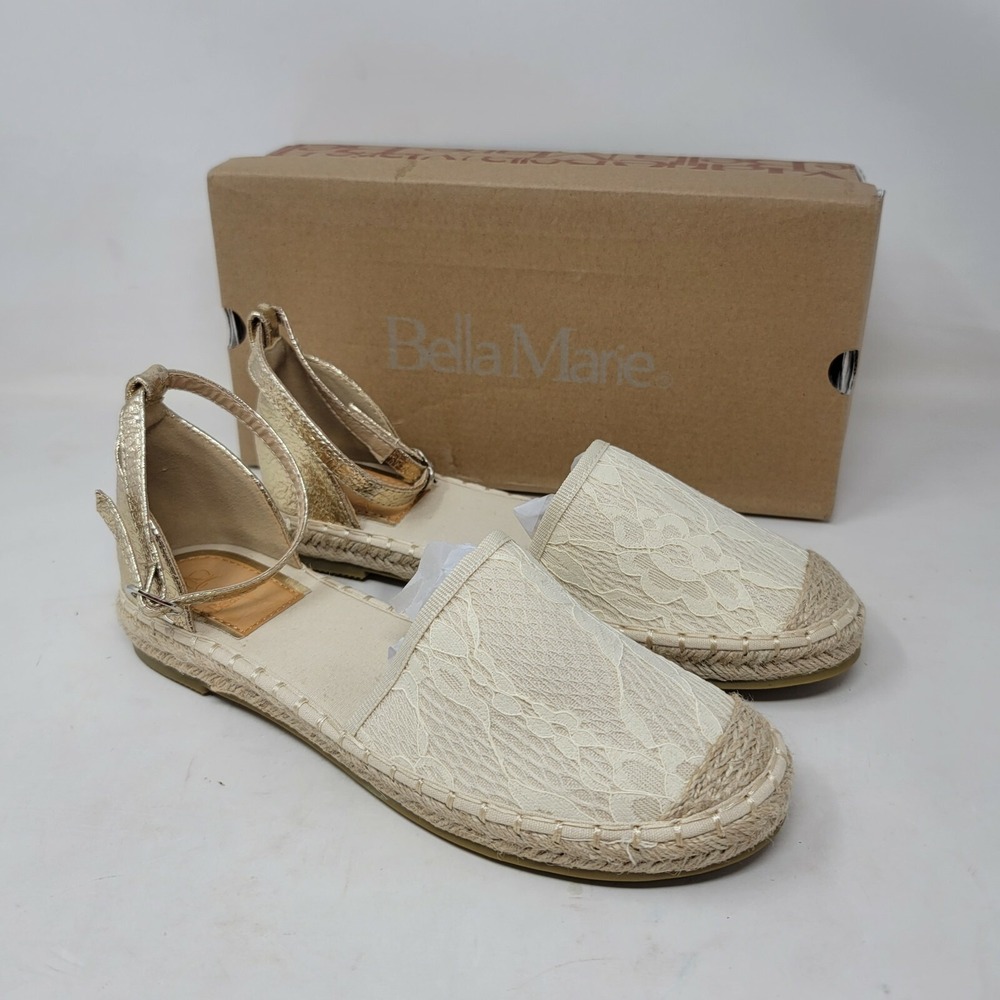 Bella Marie Becca-30 Women Sandal Size 9 M Beige Ankle Strap Shoes